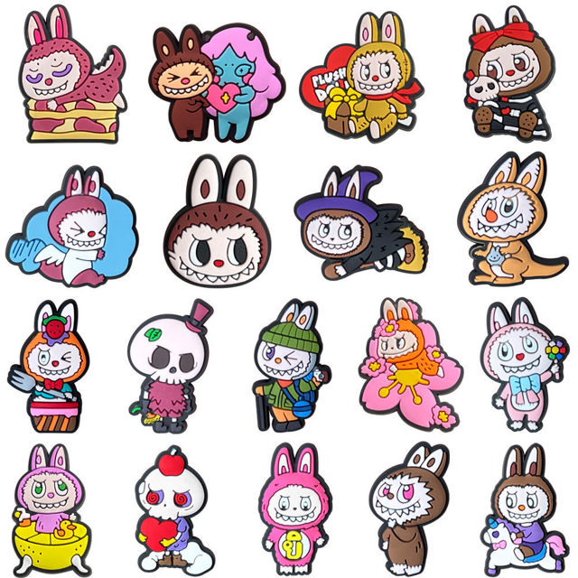 Picture of DIY Labubu Accessories Set for Crocs Shoes - Include 18 Different Figures