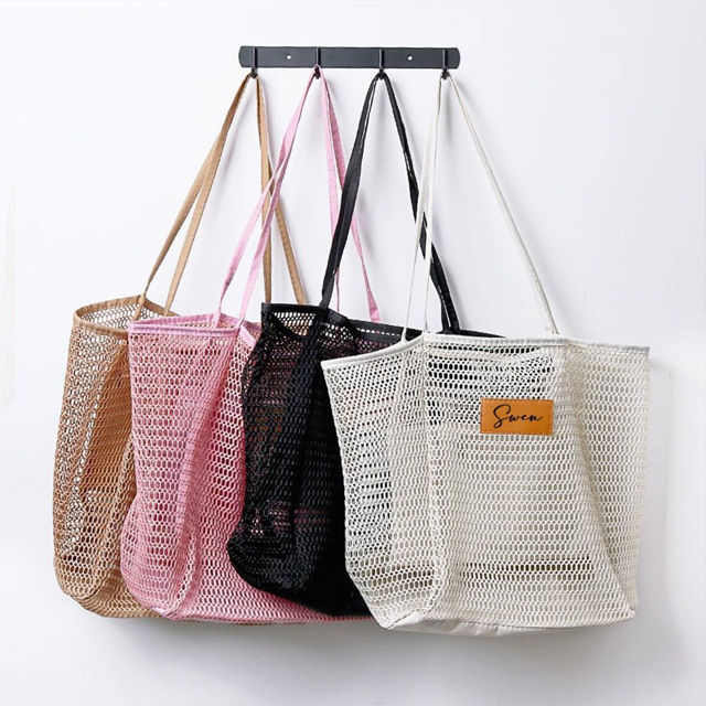 Picture of Custom Beach Bags - Custom Mesh Beach Bags - Personalized Beach Tote Bags
