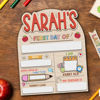 Picture of Personalized Wooden First & Last Day of School Sign - Wood Color Baseboard - Back to School Photo Board for Kids