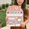 Picture of Personalized Wooden First & Last Day of School Sign - Pink Background - Back to School Photo Board for Kids