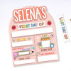 Picture of Personalized Wooden First & Last Day of School Sign - Pink Background - Back to School Photo Board for Kids