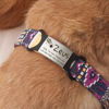 Picture of Custom Lasered Silver Slide On Dog & Cat Collar Name Tag - Personalized Soundless Pet Name Tag with Owner Information