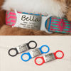 Picture of Custom Lasered Silver Slide On Dog & Cat Collar Name Tag - Personalized Soundless Pet Name Tag with Owner Information