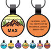 Picture of Custom Round Silicon Dog & Cat Name Tag - Personalized Soundless Pet Name Tag with Engraved Owner Information