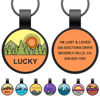 Picture of Custom Round Silicon Dog & Cat Name Tag - Personalized Soundless Pet Name Tag with Engraved Owner Information