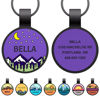 Picture of Custom Round Silicon Dog & Cat Name Tag - Personalized Soundless Pet Name Tag with Engraved Owner Information