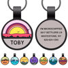 Picture of Custom Round Silicon Dog & Cat Name Tag - Personalized Soundless Pet Name Tag with Engraved Owner Information