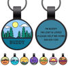 Picture of Custom Round Silicon Dog & Cat Name Tag - Personalized Soundless Pet Name Tag with Engraved Owner Information