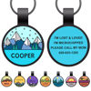 Picture of Custom Round Silicon Dog & Cat Name Tag - Personalized Soundless Pet Name Tag with Engraved Owner Information