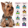 Picture of Custom Soundless Silicone Dog & Cat Name Tag - Personalized Bone Shaped Pet ID Tag with Engraved Owner Information