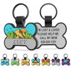 Picture of Custom Soundless Silicone Dog & Cat Name Tag - Personalized Bone Shaped Pet ID Tag with Engraved Owner Information