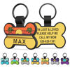 Picture of Custom Soundless Silicone Dog & Cat Name Tag - Personalized Bone Shaped Pet ID Tag with Engraved Owner Information