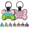 Picture of Custom Soundless Silicone Dog & Cat Name Tag - Personalized Bone Shaped Pet ID Tag with Engraved Owner Information