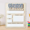 Picture of Personalized Wooden First & Last Day of School Sign - Wood Color Rectangular Style - Back to School Photo Board for Kids