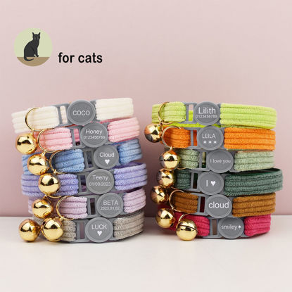 Picture of Personalized Quick Release Cat Collar - Personalized Cat Collar with Name - Gift for your Cat