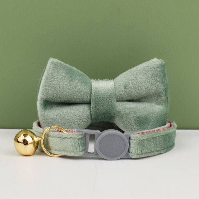 Picture of Personalized Quick Release Cat Collar - Personalized Cat Collar with Name - Velvet Pet Collar - Gift for your Cat