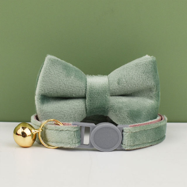Picture of Personalized Quick Release Cat Collar - Personalized Cat Collar with Name - Velvet Pet Collar - Gift for your Cat