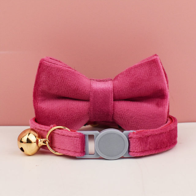 Picture of Personalized Quick Release Cat Collar - Personalized Cat Collar with Name - Velvet Pet Collar - Gift for your Cat