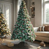Picture of Pine Christmas Tree with Frosted Tips - PVC Christmas Tree with Decoration Pinecone and Holly - 5Ft, 6Ft and 6.9Ft with Metal Stand