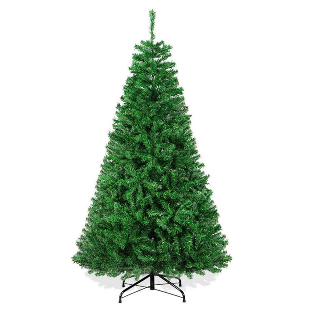 Picture of Pine Christmas Tree - Flame Retardant PVC Christmas Tree - 4 SIZE From 4 Ft to 6.9Ft with Metal Stand - Indoor Decoration