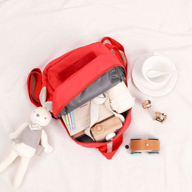 Picture of Custom Embroidered Bear Toddler Backpack with Name - School Bag - Back to School Gift for Kids