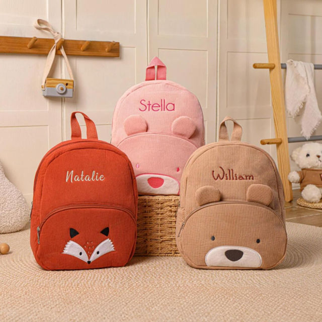 Picture of Custom Embroidered Toddler Backpack with Name - School Bag - Back to School Gift for Kids