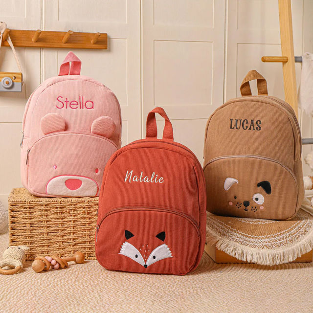 Picture of Custom Embroidered Toddler Backpack with Name - School Bag - Back to School Gift for Kids