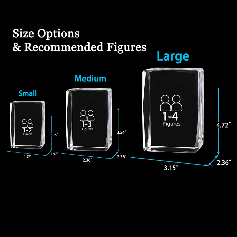 Picture of Custom Photo 3D Laser Crystal Portrait