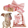 Picture of Personalized Dog Collar and Leash Set with Sailor Bow Tie - Handmade Wedding Dog Collar Gift