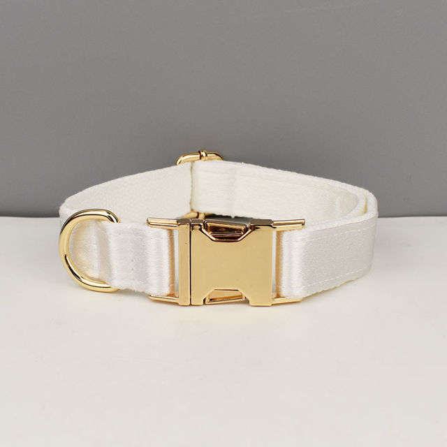 Picture of Personalized Dog Collar and Leash Set with Sailor Bow Tie - Handmade Wedding Dog Collar Gift