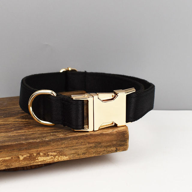 Picture of Personalized Dog Collar and Leash Set with Sailor Bow Tie - Handmade Wedding Dog Collar Gift