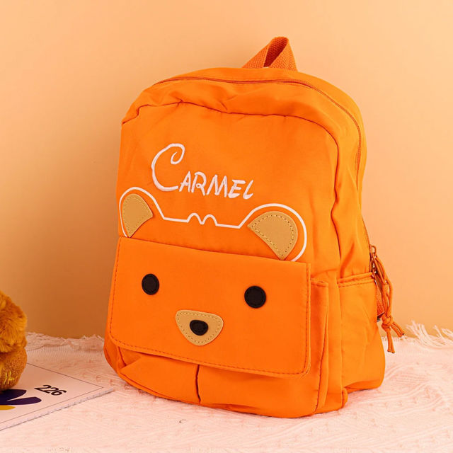 Picture of Custom Embroidered Bear Toddler Backpack with Name - School Bag - personalized Back to School Gift for Kids