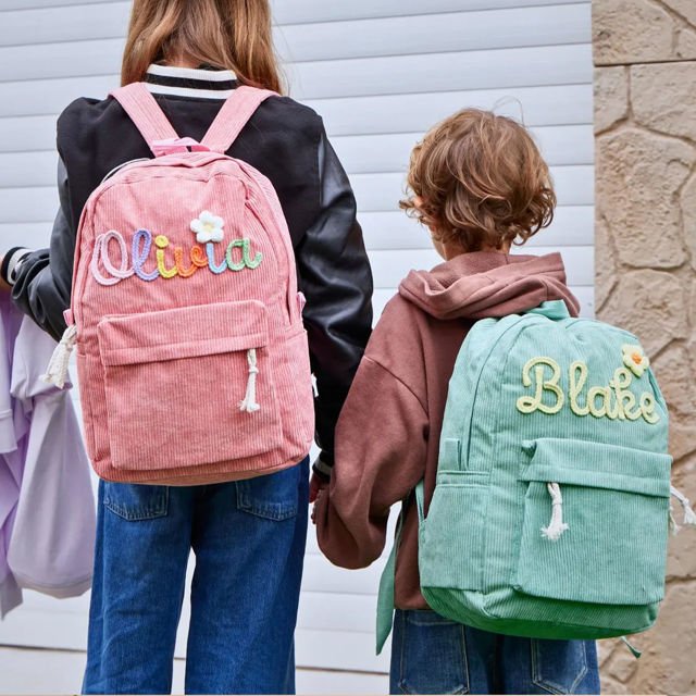 Picture of Personalized Embroidered Name Backpack for Toddler - Custom Name Embroidered Backpack - Back to School Gift