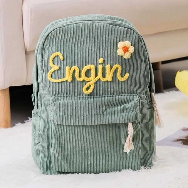 Picture of Personalized Embroidered Name Backpack for Toddler - Custom Name Embroidered Backpack - Back to School Gift