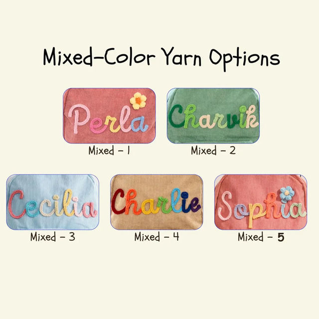 Picture of Personalized Embroidered Name Backpack for Toddler - Custom Name Embroidered Backpack - Back to School Gift