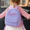 Picture of Custom Embroidered Name Backpack - Personalized Corduroy Backpack - Custom Name Kids School Bag