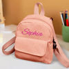 Picture of Custom Embroidered Name Backpack - Personalized Corduroy Backpack - Custom Name Kids School Bag