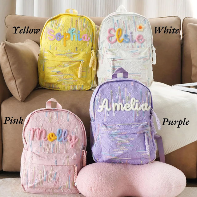 Picture of Personalized Embroidered Name Backpack for Kids - Custom Backpack with Name - Back to School Gift