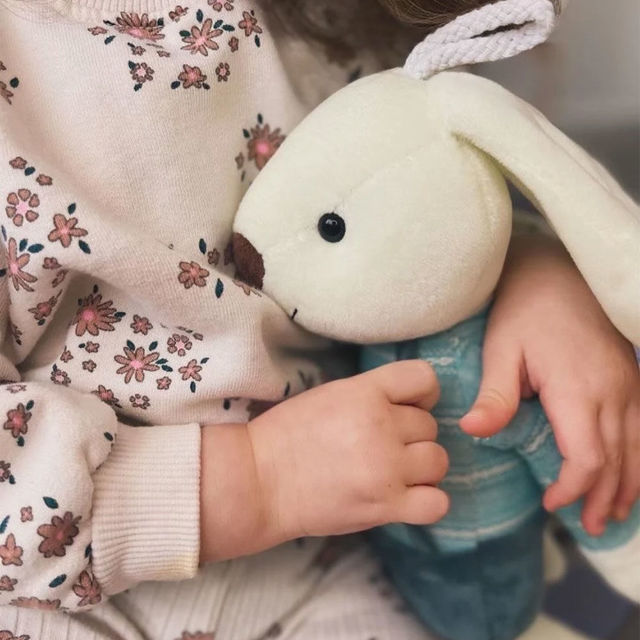 Picture of Custom Name Plush Toys - Custom Embroidered Stuffed Bunny Rabbit - Personalized Comfort Rabbit for Kids