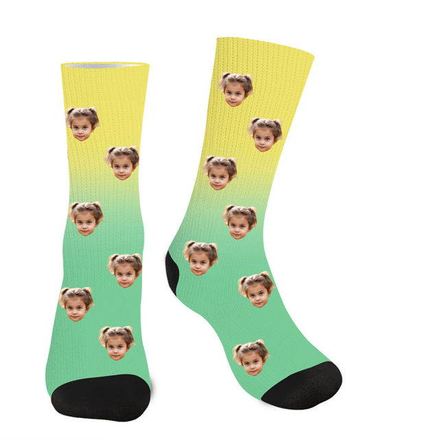 Picture of Custom Gradient Color Socks - Custom Photo Socks