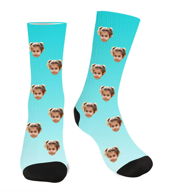 Picture of Custom Gradient Color Socks - Custom Photo Socks