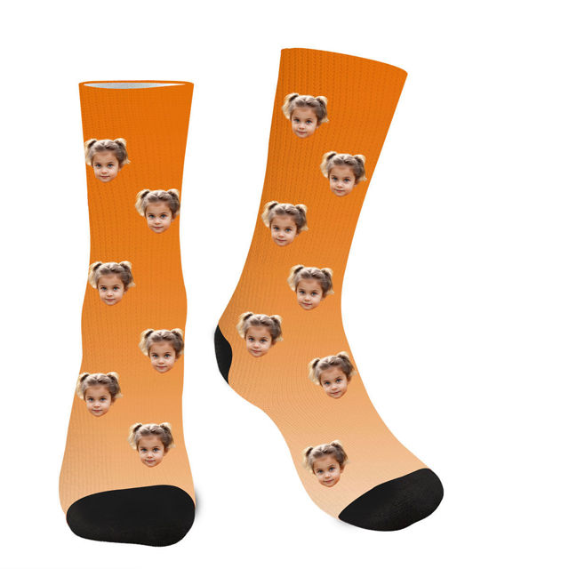 Picture of Custom Gradient Color Socks - Custom Photo Socks