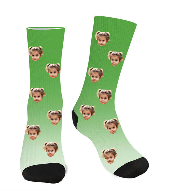 Picture of Custom Gradient Color Socks - Custom Photo Socks