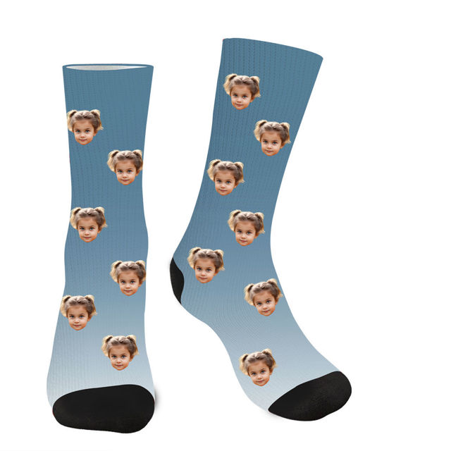 Picture of Custom Gradient Color Socks - Custom Photo Socks