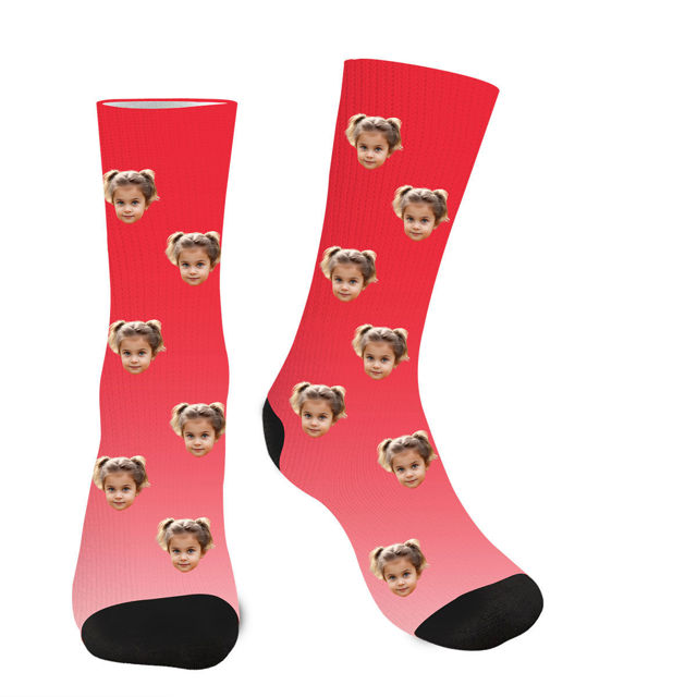 Picture of Custom Gradient Color Socks - Custom Photo Socks
