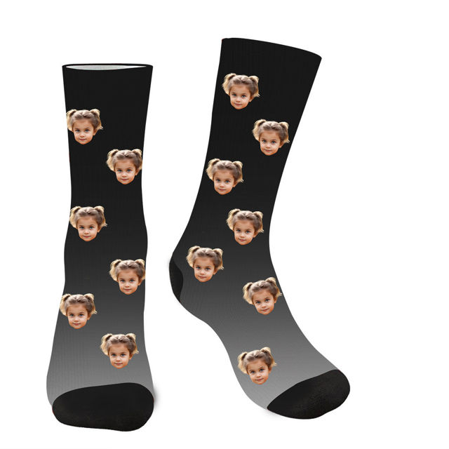 Picture of Custom Gradient Color Socks - Custom Photo Socks