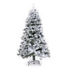 Picture of Snow Flocked Pine Christmas Tree - Flame Retardant PVC Christmas Tree - 5Ft, 6Ft and 6.9Ft with Metal Stand
