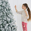 Picture of Snow Flocked Pine Christmas Tree - Flame Retardant PVC Christmas Tree - 5Ft, 6Ft and 6.9Ft with Metal Stand