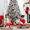 Picture of Snow Flocked Pine Christmas Tree - Flame Retardant PVC Christmas Tree - 5Ft, 6Ft and 6.9Ft with Metal Stand