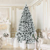Picture of Snow Flocked Pine Christmas Tree - Flame Retardant PVC Christmas Tree - 5Ft, 6Ft and 6.9Ft with Metal Stand